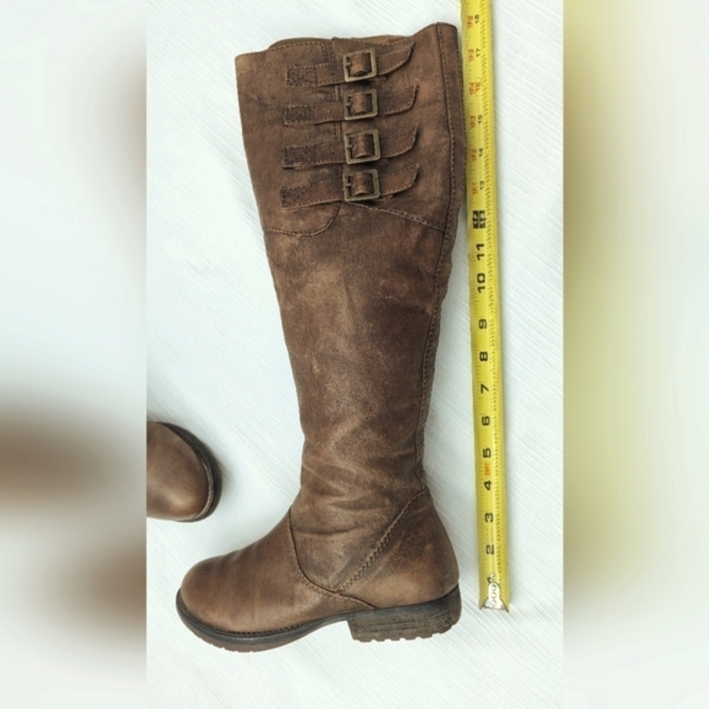 Steve Madden Miidori Leather Buckles Tall Boots Size 7M - Picture 3 of 15